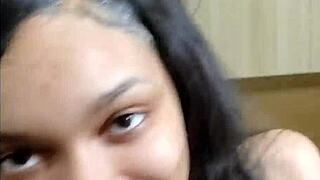 Hey, check out this bikini dancer giving a deepthroat blowjob in POV.