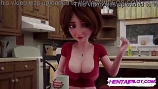 3D animated hentai with big tits and hard cock