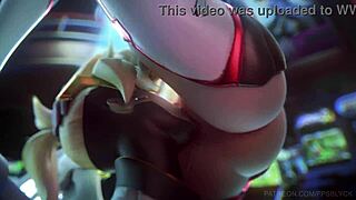 d va, mercy, and widowmaker explore a steamy lesbian encounter