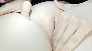 stepbrother gives sensual massage to my tight 18+ pussy and masturbates my clitor