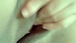 orgasm builds as i finger my wet pussy in bedroom