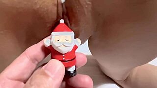 i can’t stop playing with this wet asian pussy as santa claus, damn!