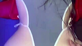 Wife bent over in doggystyle, teasing her old cuckold husband.