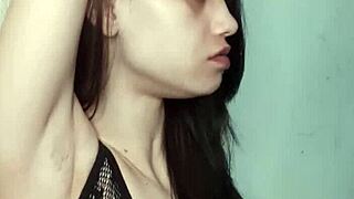 Young teen's mouth fucked against wall, cum on face.