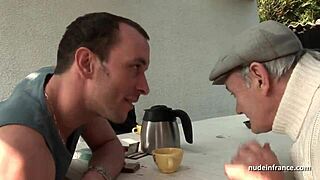 A young nun from France has a threesome with a voyeur