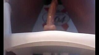 Ebony Girl Feels Intense Pleasure Riding Dildo On Chair