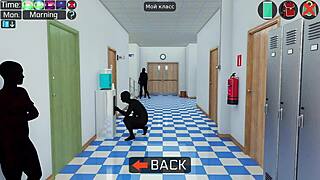 3D game with MILF with big nipples and big tits in Gym environment