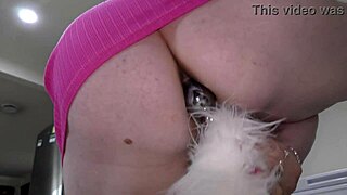 Pin the tail on the bitch and watch her suck master's cock?