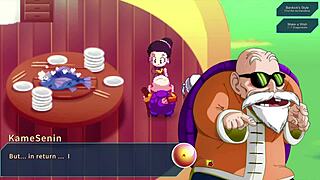 Kame Paradise 2 - Chi Chi Gives Roshi a Handjob