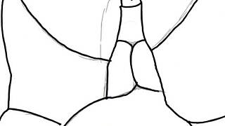 In this hentai, a black bbw is drawn bent over