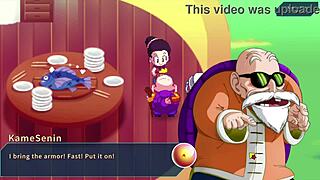 Kame Paradise 2 - Chi Chi Gives Roshi a Handjob