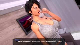 3D game with MILF with big nipples and big tits in Gym environment