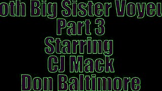 Goth stepsister caught in steamy voyeur action