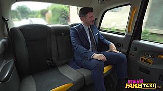 so, this guy scores big with a horny female taxi driver in her car for public fun