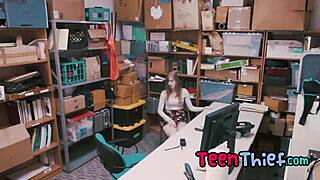 gorgeous teen 18+ caught stealing fucked by horny lp officer at work