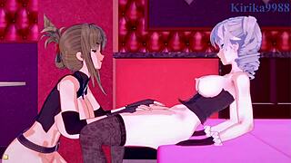 Nine, Chitose Kisaragi, And Ruri Hoshino Share Intense Lesbian Play And Futanari Sex In Hentai.