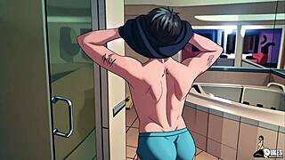 emo babe takes big cock to pay rent in hentai parody