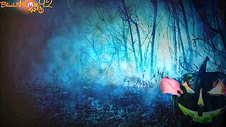 On Halloween night, I slipped into fishnets and gave a demon wild head. It was a monstrous roleplay in lingerie with a brunette milf.