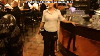 Girl masturbates cock in the alley