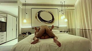 I watch Monika Fox fuck her lover and cum in mouth after dinner.