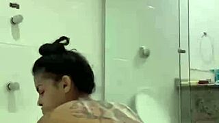 Hey, check Bia, hot morena getting off with bathtub jet!