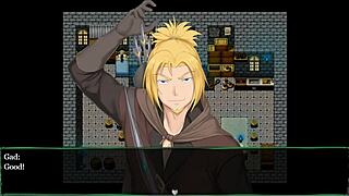 Entering holy cathedral, discovering half-naked blonde angels in succubus covenant hentai.