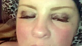 A big black cock penetrates a chubby woman in a homemade porn video