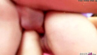 Petite teen gets rough sex at German porn casting with a big clit fetish