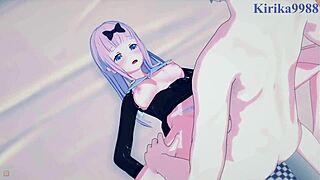 Kaguya, Chika, Miyuki engage in intense hentai sex