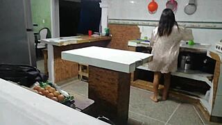 my stepbrother fucks me while i serve his food