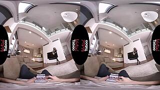 Virtual reality sex with a busty brunette taboo