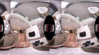 Virtual reality sex with a busty brunette taboo