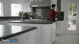Step sister Kimmy Kimm rides step brother's big cock hard