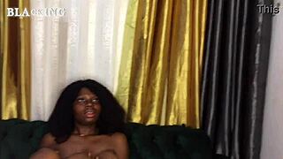 Behind scenes, Rainne and Raven lick balls and handjob cock.