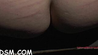 Brunette maid slave performs blowjob and masturbation with toys in her first hardcore bdsm porn video.