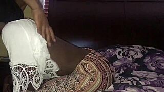 Ebony beauty with bubble butt in scene