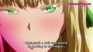 Beautiful anime handsjob with an MILF and a blonde student council president