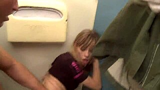 White Teen Fucked Publicly by Two Guys