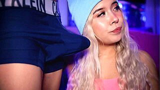 Blonde College Babe Teases Boyfriend Over Boxer Shorts