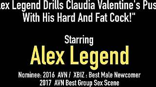 alex legend pounds claudia valentine's pussy with his thick hard shaft