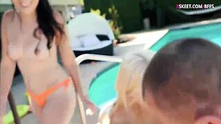 Teen Girls Unleash Wild Pool Party Groupsex With Blowjobs