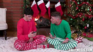 secret santa exchange turns into a hardcore fuck with laney grey and others