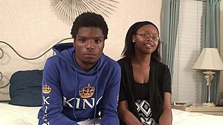 Skinny black beauty gets it hard in different positions by her boyfriend