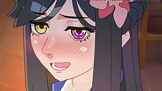 Mina commission uncensored hentai in 3d cartoon style.