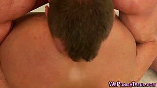 Bdsm teen gets her face jizzed with monster cock anal fingering!