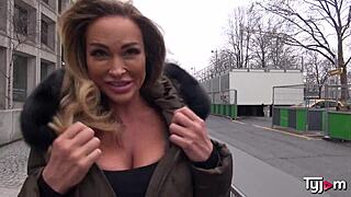 gorgeous milf aubrey black bangs hard with french stud