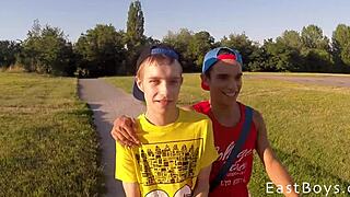 Webcam - Skater Twinks Show Off Their Skills