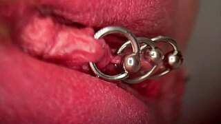 Close-up shots of wet pussy play and cunilingus scenes