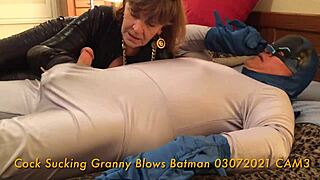 Cock Sucking Catgranny Blows Batman