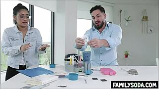 Scientist Stepsiblings Fuck Intensely In The Lab.